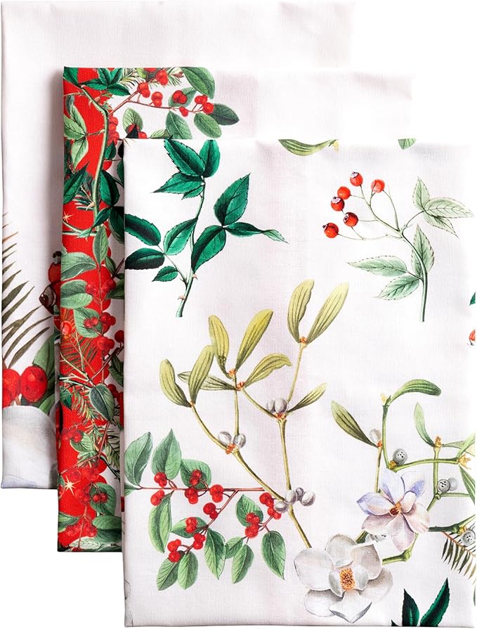 Maison d' Hermine Kitchen Towels Set of 3 100% Cotton 20" x 27.5" Reusable by MaisondHermine