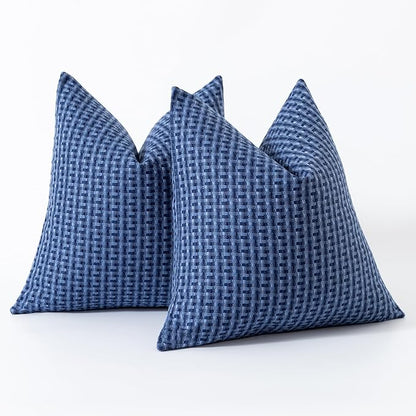 Kevin Textile Outdoor Waterproof Throw Pillow Covers Pack of 2 Weaving Texture - Image 7