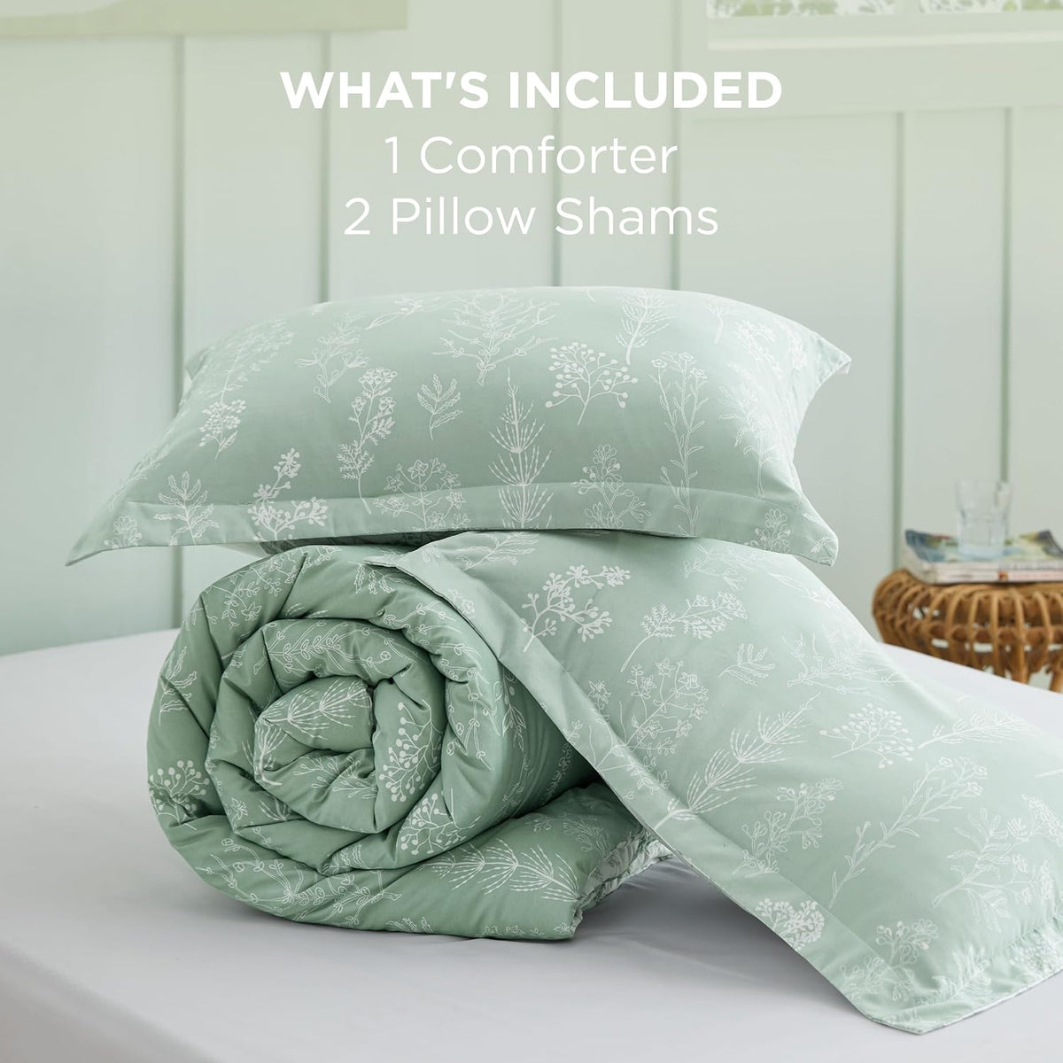bedsure floral comforter set cute bedding set full, package contents
