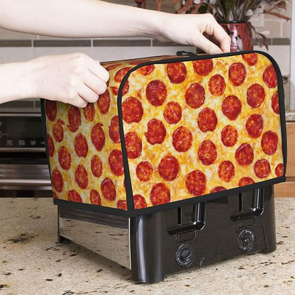 Novelty Food Pepperoni Pizza 2 Slice Toaster Cover, Waterproof Toaster Dust - Image 2