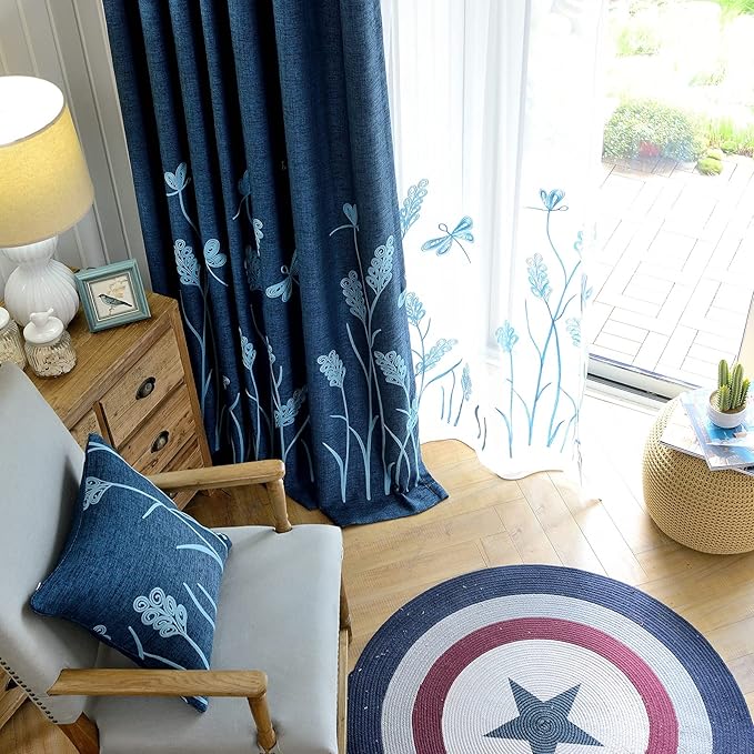 Melodieux Extra Wide Embroidery Curtain - Image 3