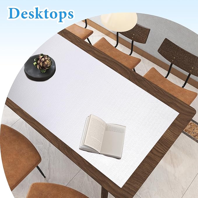 Shelf Liners for Kitchen Cabinets 17in x 20FT Non Adhesive Drawer Liner White - Image 6