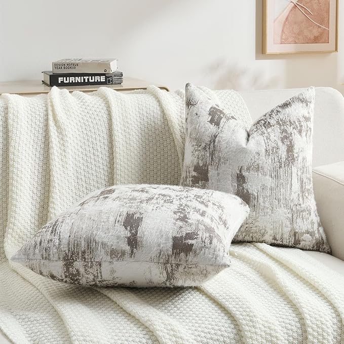 FUTEI Coffee White Decorative Throw Pillow Covers 12x20 Inch Set of 2, Soft - Image 5