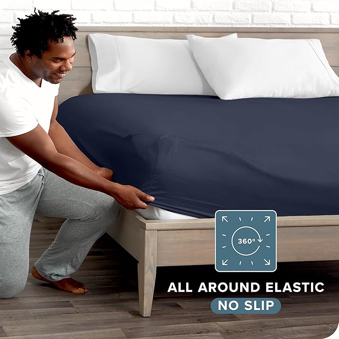 Bare Home Fitted Bottom Sheet Twin Size - Image 3
