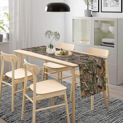 Camo Branches Table Runner, Camo Tree Hunting Oak Table Runner - Image 2