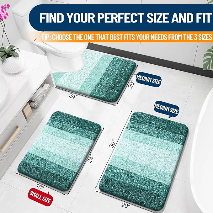 OLANLY Bathroom Rugs Mat 30x20, Extra Soft Absorbent Microfiber Bath Rugs - Image 2