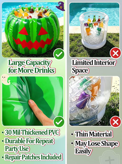 Cosweet Halloween Watermelon Ice Bucket for Party Supplies Drinks, 30"x20"