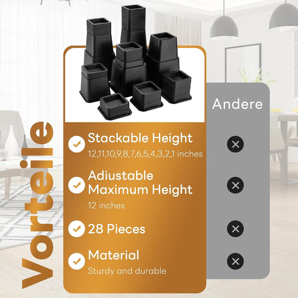 Adjustable Bed Risers 12 Inch