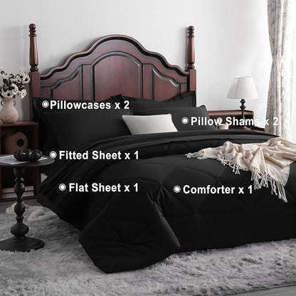 NTBAY King Comforter Set with Sheets, 7 Pieces Soft and Breathable King Bedding - Image 4