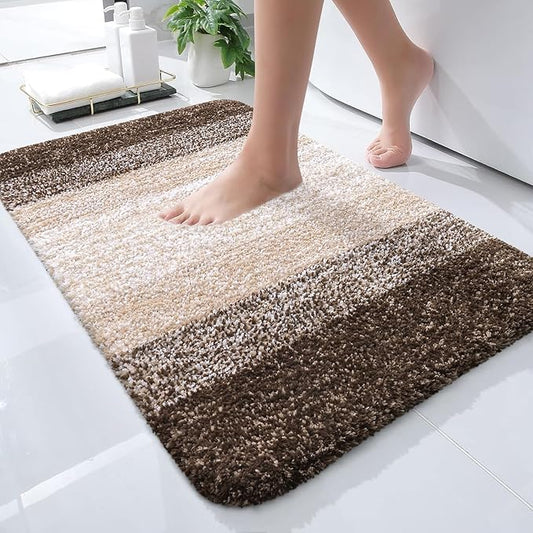 OLANLY Bathroom Rugs Mat 24x16, Extra Soft Absorbent Microfiber Bath Rugs by OLANLY