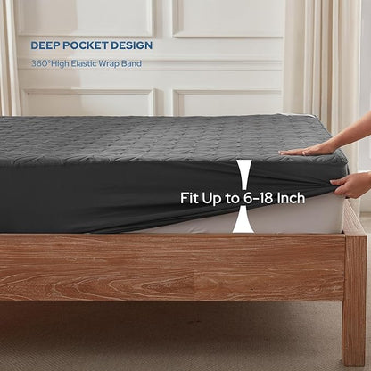 BEDLORE Waterproof Mattress Protector, California King Size Mattress Pad - Image 4