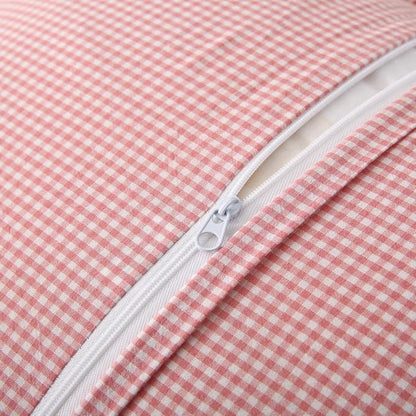 Pink/White Ruffle Plaid Throw Pillow Covers Farmhouse Checkered Gingham18 x18 - Image 4