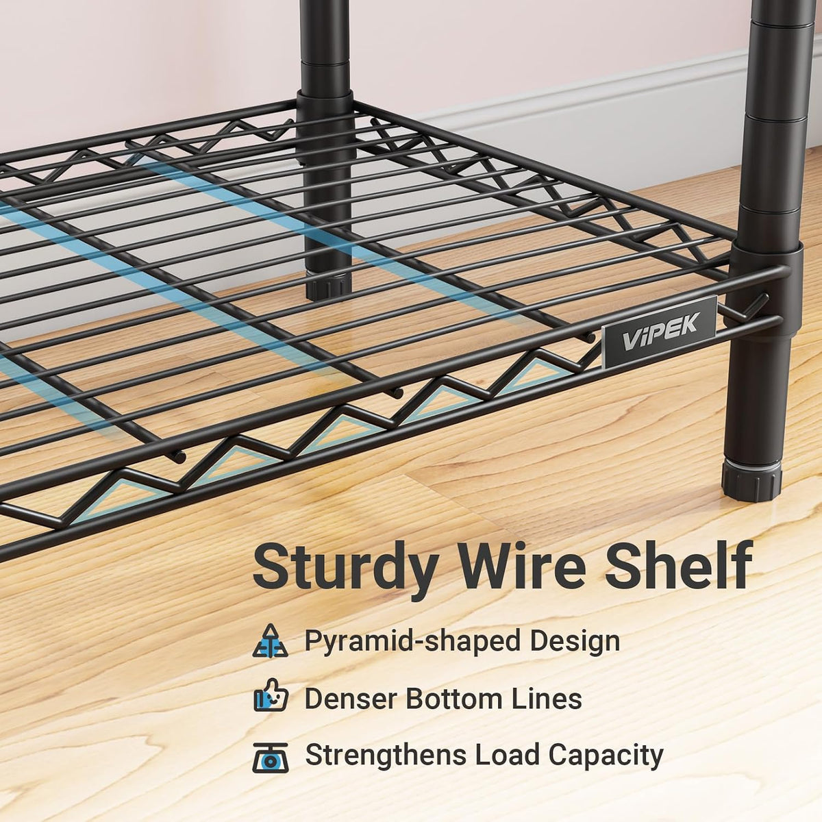 vipek v5 heavy duty clothes rack, freestanding modular on a desk or shelf