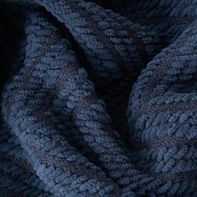 BATTILO HOME Navy Blue Throw Blanket - Image 6