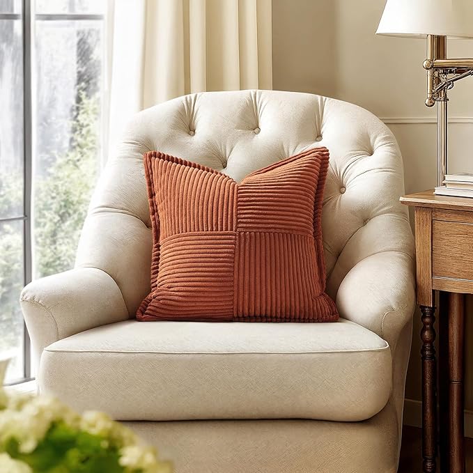 MIULEE Dark Rust Decorative Throw Pillow Covers - Image 4