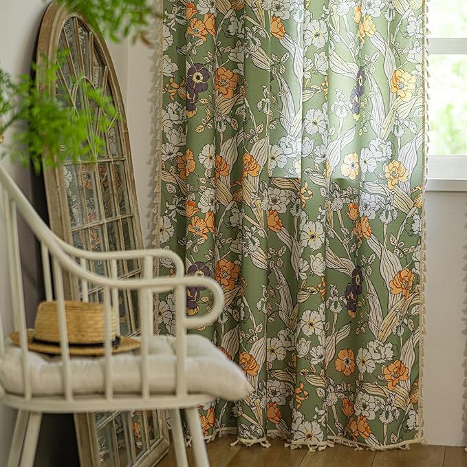 ENJOYBRIDAL Floral 96 Inch Curtains - Image 4