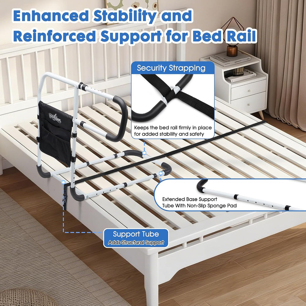 Bed Rails for Elderly Adults, Adjustable Bed Assist Rails for Seniors with No...