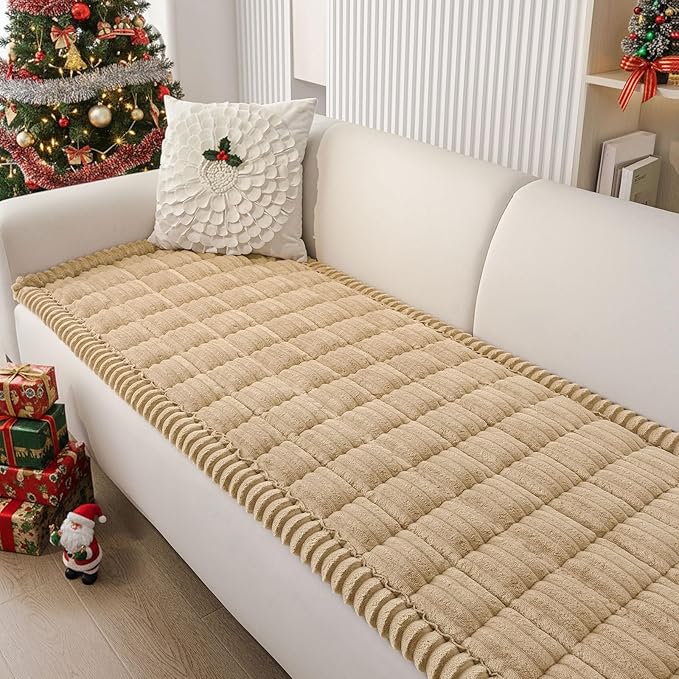 Smiry Couch Cover for Dogs Washable, Non Slip Fuzzy Pet Couch Covers for 3 by Smiry