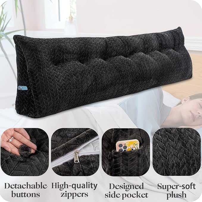 Large Bolster Triangular Headboard Wedge Backrest Positioning Support Bed Rest - Image 3