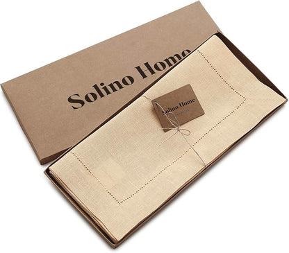 Solino Home Linen Beige Table Runner 90 Inches Long - Image 5