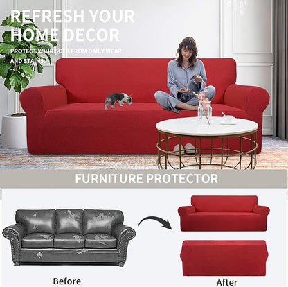 Easy-Going Stretch Oversized Chair Sofa Slipcover 1-Piece Couch Sofa Cover - Image 4