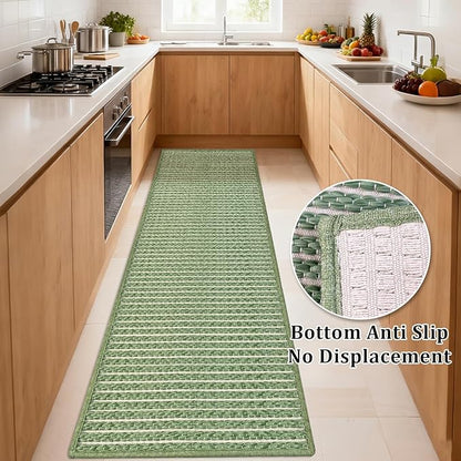 Braided Hallway Runner Rug, Super Absorbent Kitchen Mats - Image 3