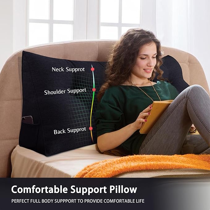 11 lbs Thickened Headboard Pillow Wedge Pillow Headboard Reading Pillow Bed - Image 2