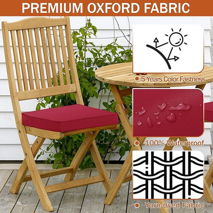 Outdoor Chair Cushions 16 x 17 Inch, Waterproof Patio Chair Cushions - Image 4