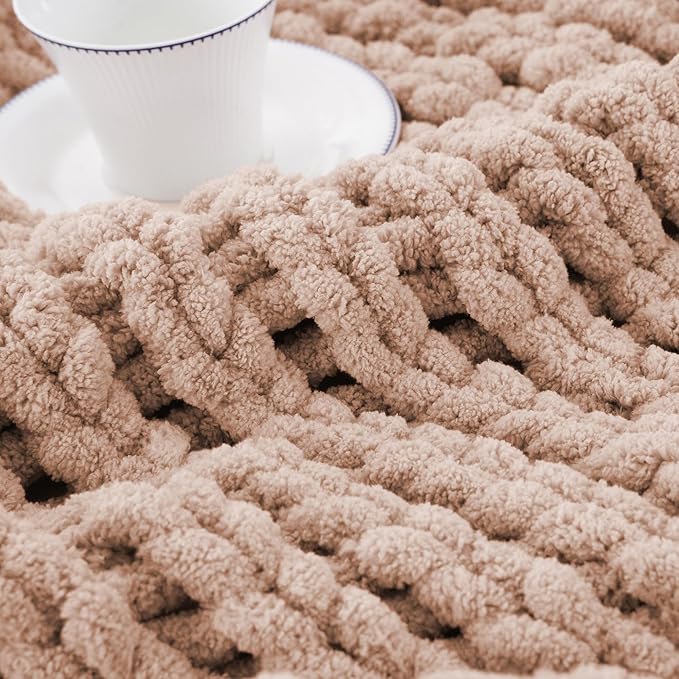 Battilo Chunky Knit Throw Blanket, Soft and Thick Chenille Throw Blanket - Image 8