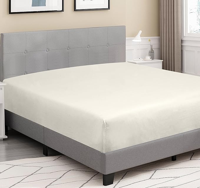 ROYALE LINENS 300 Thread Count 100% Long Staple Combed Cotton Fitted Sheet Queen - Image 4
