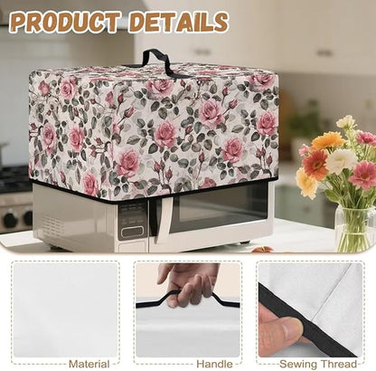 Microwave Dust Cover, Rose Heat-Resistant Waterproof Polyester Fabric Microwave - Image 7
