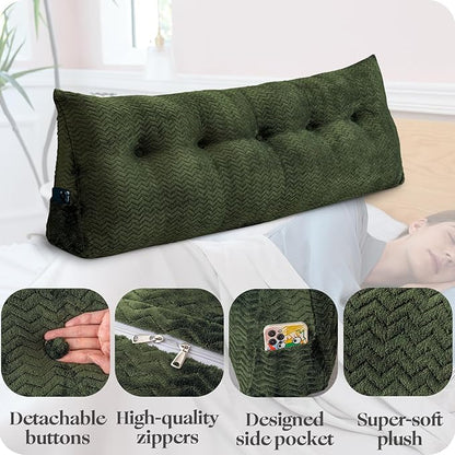 Large Bolster Triangular Headboard Wedge Backrest Positioning Support Bed Rest - Image 3