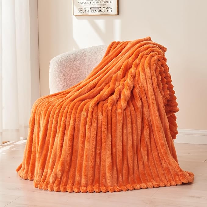 NEWCOSPLAY Super Soft Fall Twin Blanket Orange Premium Silky Flannel Fleece 3D by NEWCOSPLAY