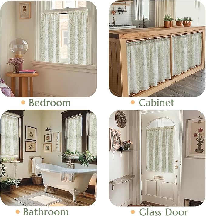 jinchan Floral Kitchen Curtains - Image 5