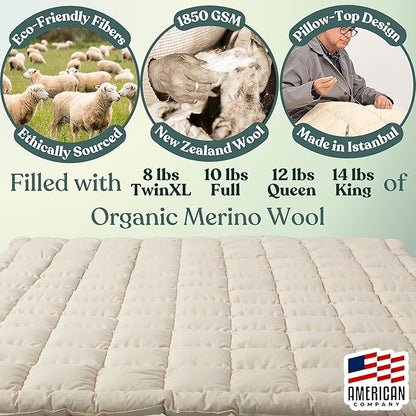 Organic Merino Wool Mattress Topper - Image 8