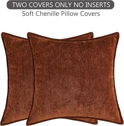 Stellhome Pack of 2 Soft Textured Throw Decorative Pillow Covers Square Accent - Image 8