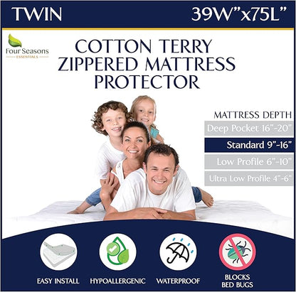 Zippered Waterproof Mattress Encasements by FourSeasonsEssentials