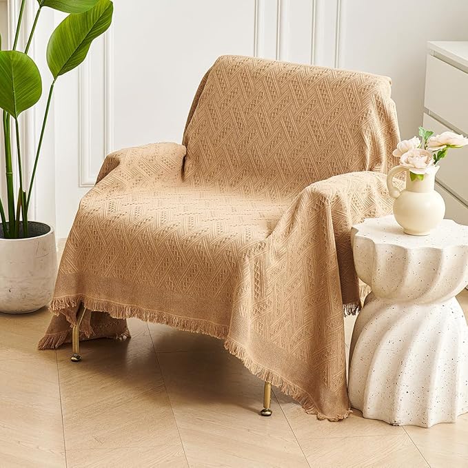 AIVIA Slipper Chair Cover Sheet Blanket, Reversible Anti Slip Throw Cushion by AIVIAChairCouchSofaCoverThrowBlanket