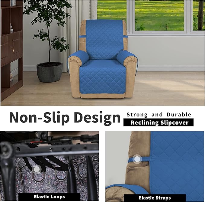 Easy-Going Recliner Chair Slipcover Reversible Sofa Cover Water Resistant Couch - Image 3