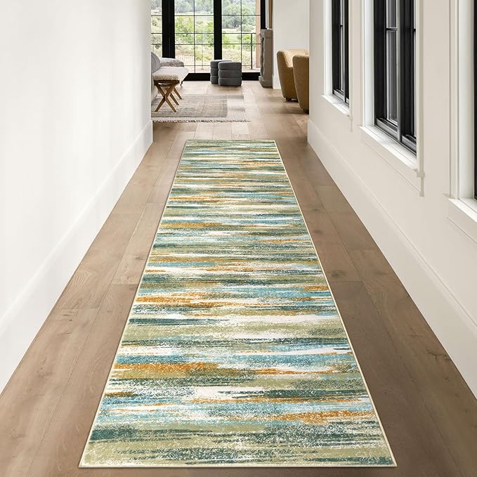 Modern Abstract Runner Rug 3x10 - Image 2