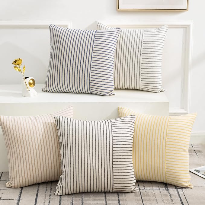 YCOLL Farmhouse Pillow Covers 12x20, Modern Accent Lumbar Throw Pillow Covers - Image 3