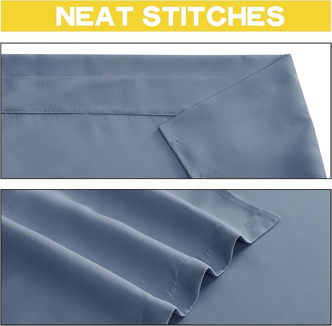 NICETOWN Stone Blue Farmhouse Valance - Image 4