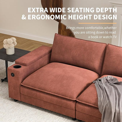115" L Shaped Cloud Sofa Couch - Image 5