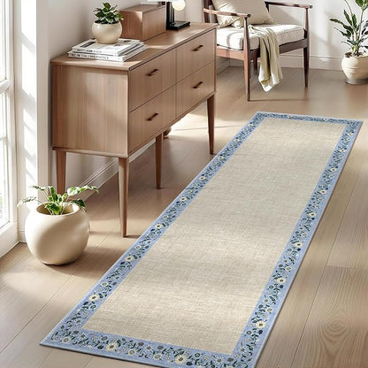 GarveeHome Entryway Rug 2x6 Modern Bordered Runner Rug Washable Kitchen Runners - Image 2