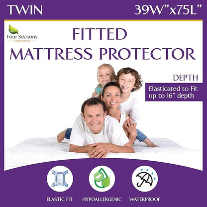 Twin Size Waterproof Mattress Protector by FourSeasonsEssentials