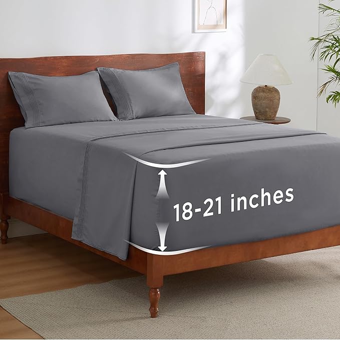 Bedsure Deep Pocket Queen Sheets Set by BEDSURE