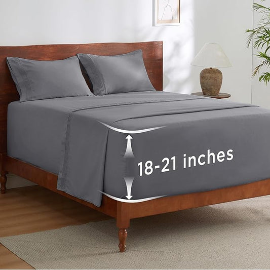 Bedsure Deep Pocket Queen Sheets Set by BEDSURE