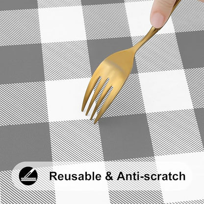 Smiry Rectangle Picnic Table Cloth, Elastic Waterproof Fitted Vinyl Tablecloths - Image 7