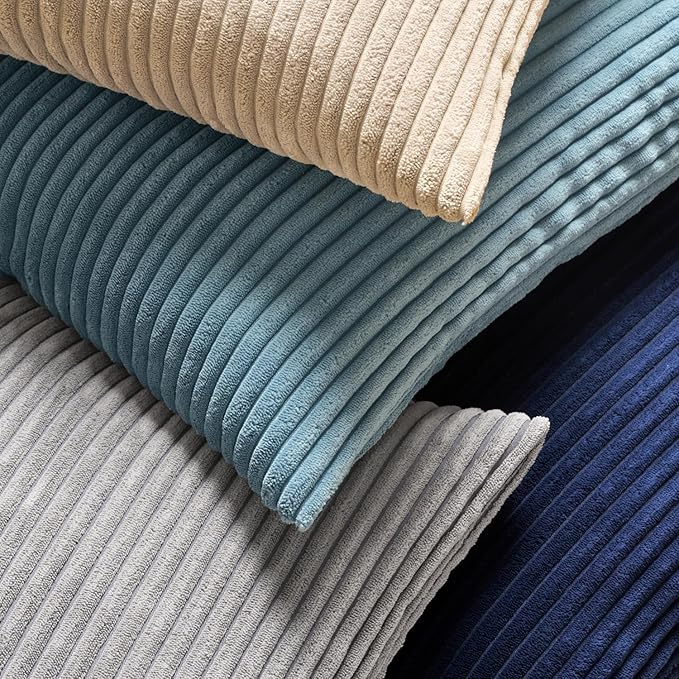 MIULEE Winter Pack of 2 Corduroy Pillow Covers Soft Soild Cushion Cases - Image 2
