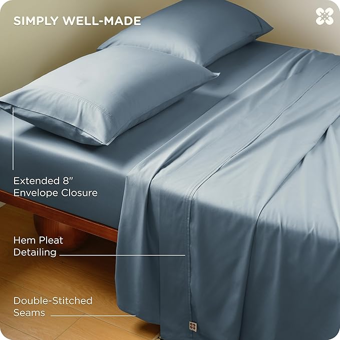 Bedsure Cooling Sheets, Rayon Derived from Bamboo & Cotton Blend, GentleSoft - Image 6